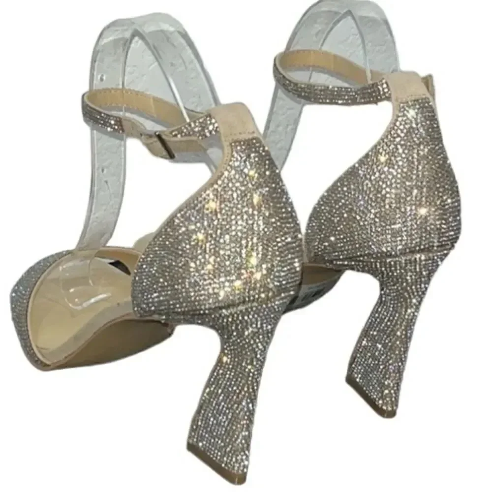 NY&Co Embellished Flared Heel Sandals